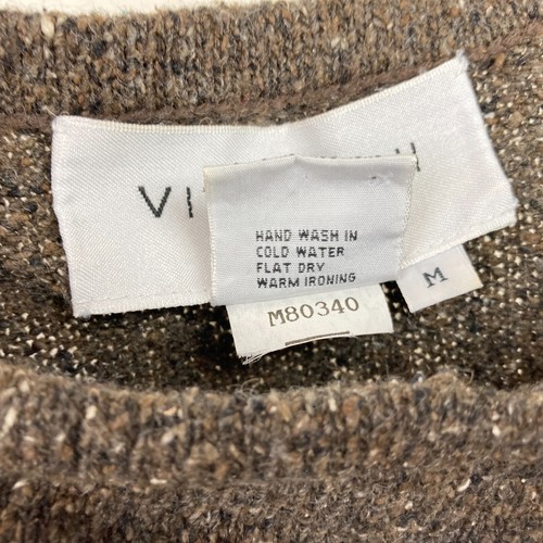 Vittadini Sport Knee Length Pencil Skirt Size M Silk Blend Brown Faux Wrap - Picture 7 of 7