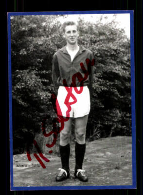 Rolf Schwartau autograph card Hamburger SV player 1960s original sign.
