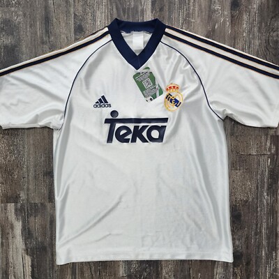 adidas Real Madrid ホワイトシャツ 1999 Adidas Real Madrid Home Soccer Jersey Raul Gonzalez Blanco