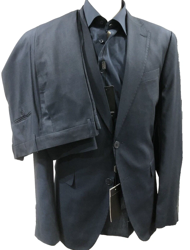 Traje Para Hombre Chicco Pied Poule Azul Calce Ajustado D7 46 48 50 52 54 56 58 60 Lana Foto 3 de 4