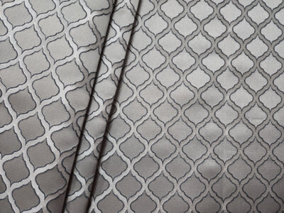 3''x6'' Fabric Samples - 5 Coordinating Patterns in Dusty Blue/White/Silvery Beige