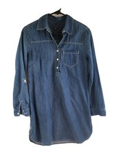 Gap Dress Women's Size XS Blue Long Sleeve With Pocket Button Chambray 