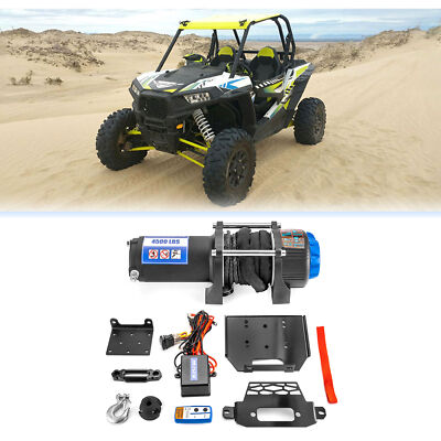 WEISEN 4500lb 12V Electric Winch Mount Kit For 2014-2019 Polaris RZR 900 XP 1000