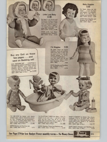 1968 PAPER AD Doll Ideal Mattel Dowsy Giggles Barbie Francie Casey Skipper - 第 1/1 張圖片