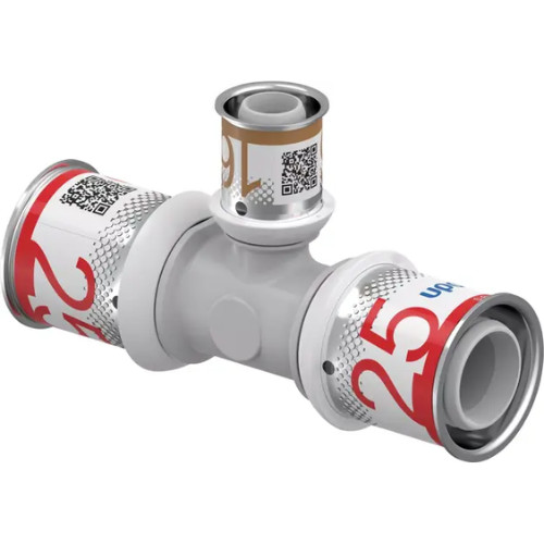 Uponor S-Press PLUS Reducing Tee (PPSU) 25 x 16 x 25mm - MLCP Fitting - 1039955