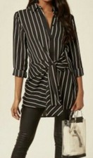 NEW! Women's ANGELEYE Black White Erin Stripe Tunic Shirt - Sizes 22 or 24 Left