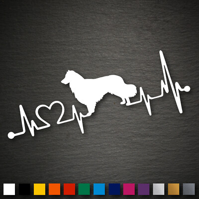 14204 Australian Shepherd Herzschlag Aufkleber 183x69mm Hund Sticker Auto Tuning