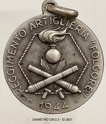 SOUTH KINGDOM 184° REGG ARTILLERY PARATROOPERS LIGHTNING 1944 SILVER MEDAL