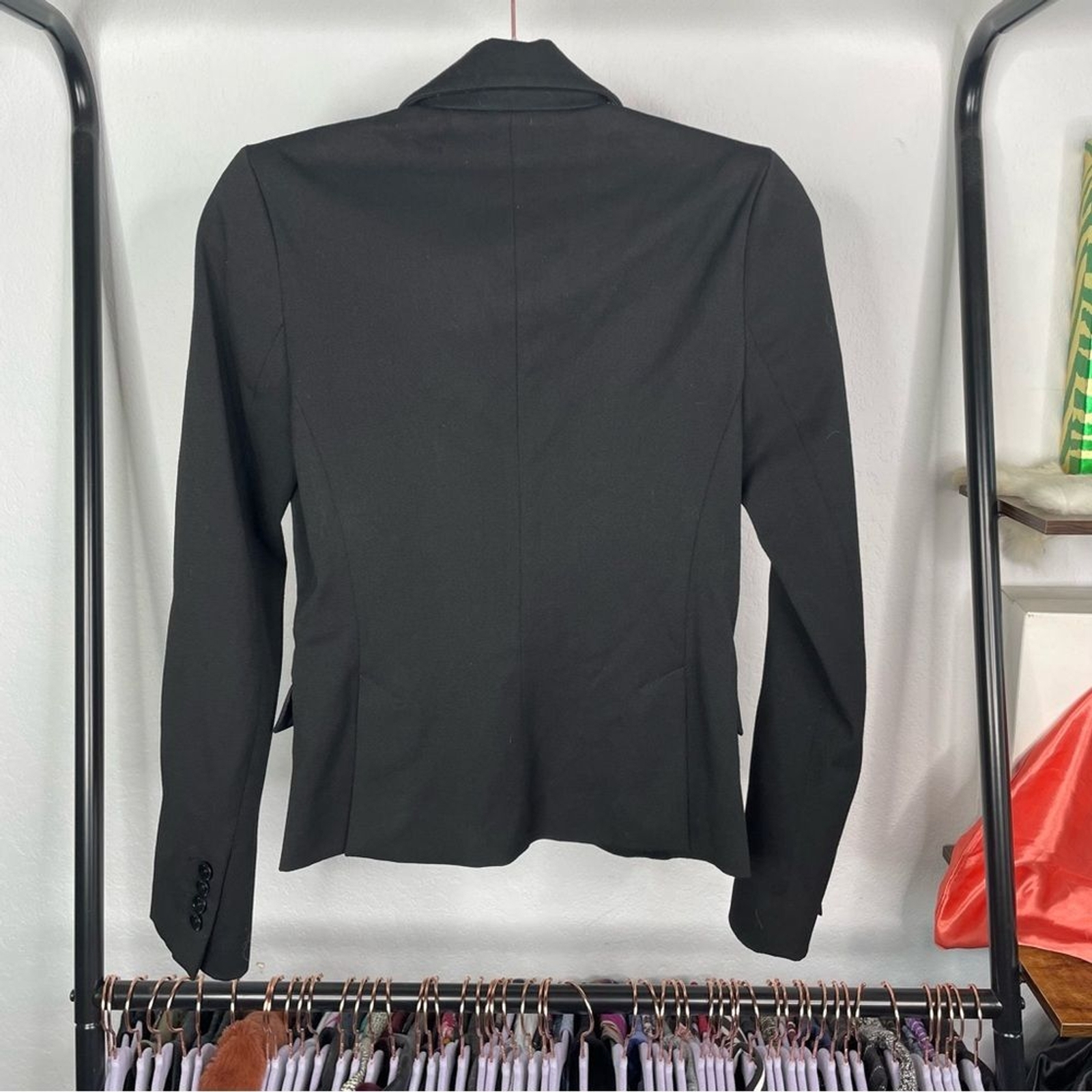 Express Black Fitted Single Button Blazer - image 2