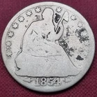 1854 O Seated Liberty Half Dollar 50c Circulated Details #55668