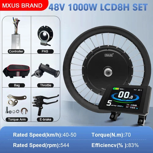 Ebike Conversion Kit 72V 1000W 3000W MTB 3.0 Tyre Brushless Front Rear Hub Motor - Picture 29 of 37