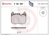 Brembo P 06 097 Bremsbelagsatz, Scheibenbremse
