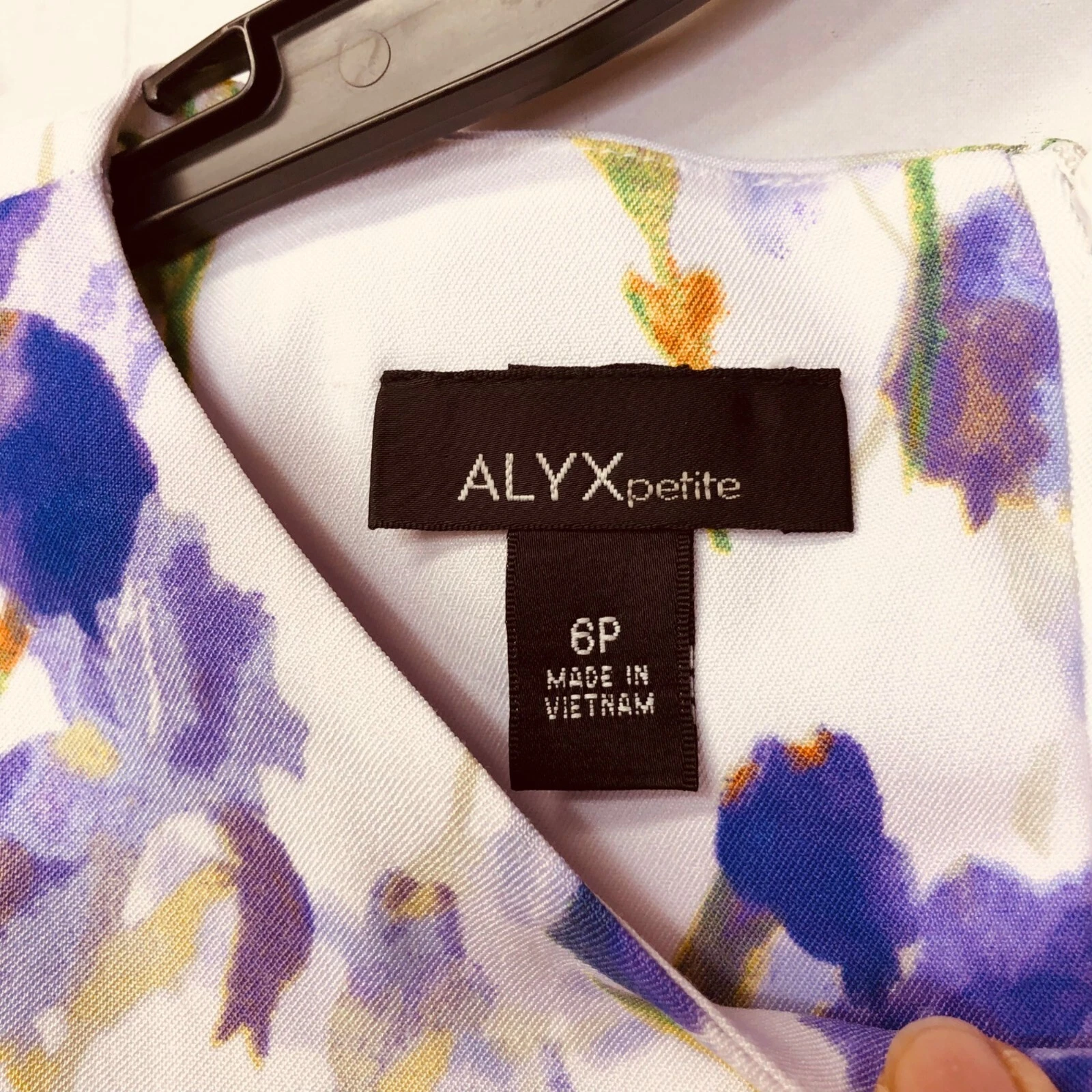 ABITO SENZA MANICHE IN GUAINA FLOREALE ALYX TAGLIA 6P NUOVO CON ETICHETTE