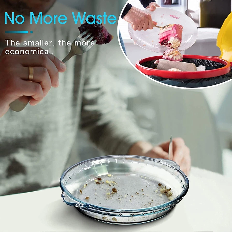 Pie Form Klein Glas Pie Form mit Griffen -16cm 550ml Rund Pie Dish für 1 Person - Bild 3 von 4