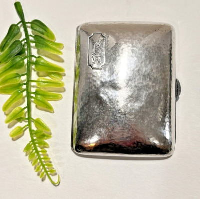 cigarette grams Webster Co Sterling Silver Cigarette Case Gold wash Inside 61 Grams