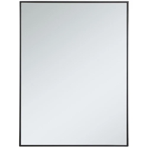 Elegant Decor Eternity 40" x 30" Contemporary Metal Frame Mirror in Black - Picture 1 of 12