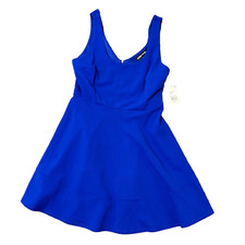Midnight Doll Women's Sleeveless Mini Day Dress Royal Blue Size L New With Tag