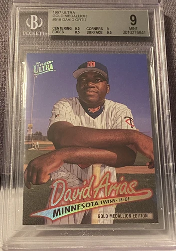 David Ortiz 1997 Fleer Ultra Gold Medallion BGS 9 Mint HOF