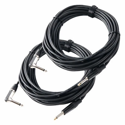 PRONOMIC 2x 10m ángulo jack cable instrumentos cable guitarra eléctrica cable audio cable conjunto
