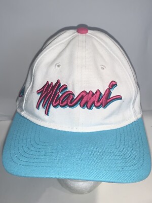 MIAMI HEAT HAT CAP STRAPBACK BLUE WHITE 9TWENTY - Main Image