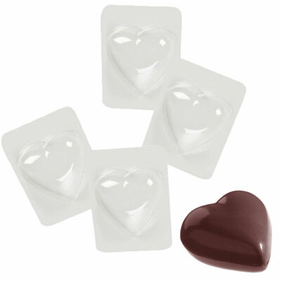 4 x große herzförmige Formen Schokolade, Eis Machen Sie Ihren eigenen Valentinstag Geschenk