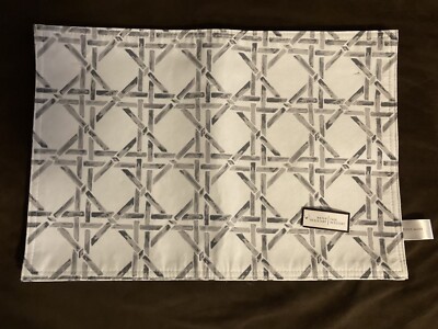 Tabitha Webb Set of 4 Placemats Gray & White Check Patterned 13  x 19  New