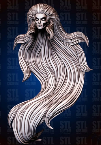 Silver Banshee DC 1:10 scale unpainted Head 7" Mcfarlane Figure