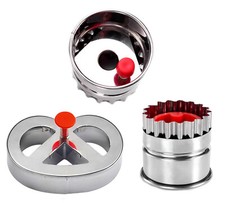 NiftyPlaza 3pcs Cookie Cutter Different Shape Set FoodGrade Metal kitchen Cookie