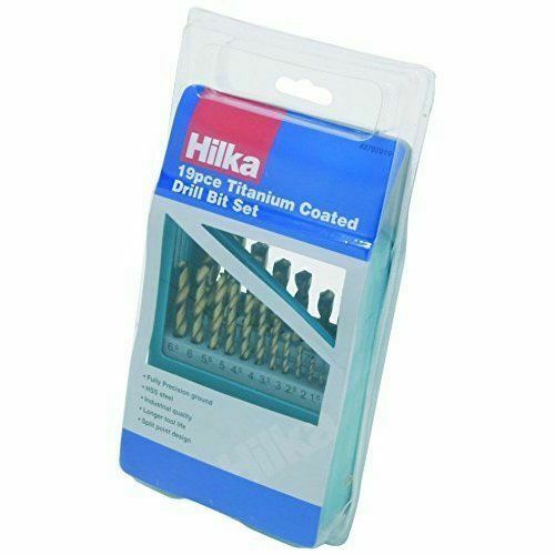 Hilka 19 pce HSS Drill Bit Set Titanium Coated Pro Craft HIL49707019 ...