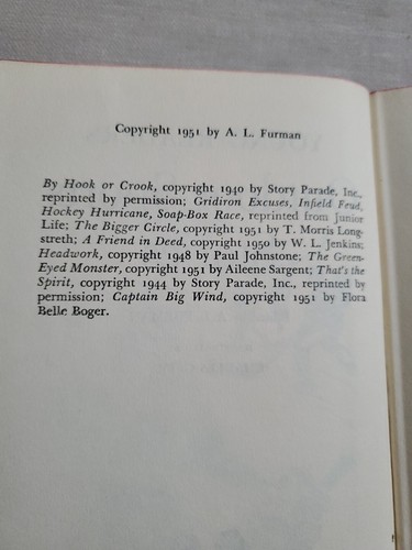 Young Readers Outdoor Sports Stories Book 9 Edited by A.L. Furman (HC, 1951) - Picture 6 of 18