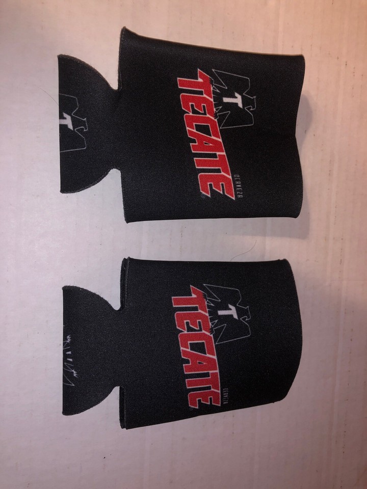 TECATE CERVEZA Mexico Beer 12 oz 1 PAIR Koozie Koozies NEW 12oz eBay
