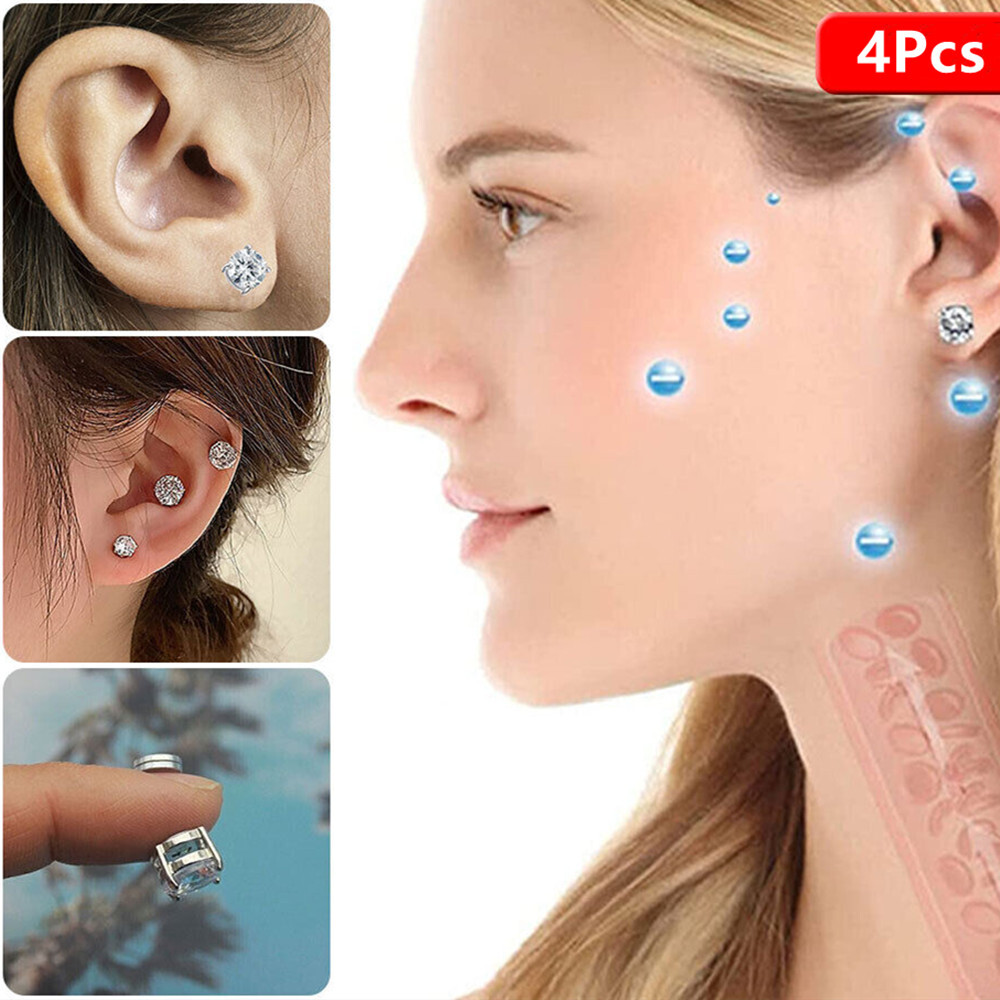 4/12Pcs Metiz Plus Lymphvity Earrings Therapy Weight Loss
