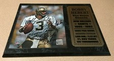BOBBY HEBERT NEW ORLEANS SAINTS CAJUN CANNON AUTO SIGNED PHOTO PLAQUE W/ COA 