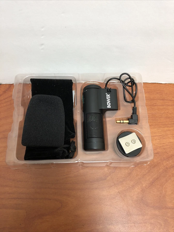 Micrófono profesional Bower para cámara réflex digitales y videocámaras - CAJA ABIERTA Foto 2 de 3