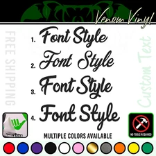CUSTOM Vinyl Lettering Personalized Decal Window Sticker Script Handwritten Font