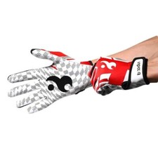 Boodun American Football Gloves Red White Gel Rugby Gloves Full Finger Anti-Slip