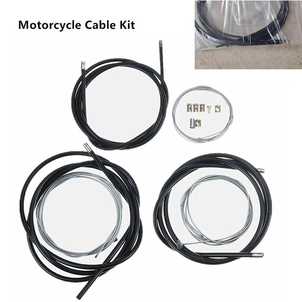 Modified Motorcycle Motorbikes Cable Set Clutch Cable+Brake Cable+Throttle Cable — 第 2/4 张图片