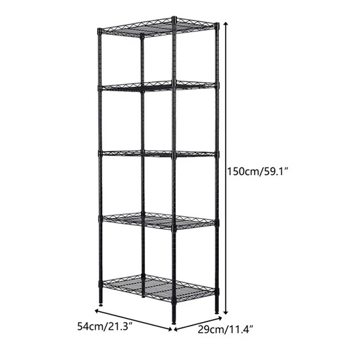 Changeable Assembly Floor Standing Carbon Steel Storage Rack Black Hot Sale US - Picture 8 of 11