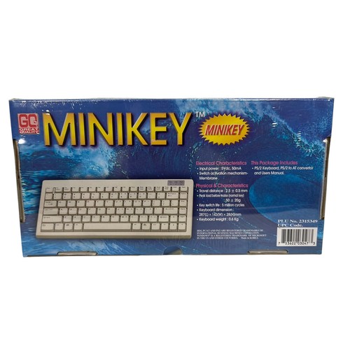 Vintage GQ Great Quality MiniKey 5510M Windows 95 PS/2 Keyboard w AT Convertor - Picture 2 of 6