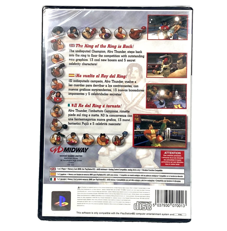 Ready 2 Rumble Boxing Round 2 PS2 Sony PlayStation 2 (2000) Brand New & Sealed - Image 3 of 4