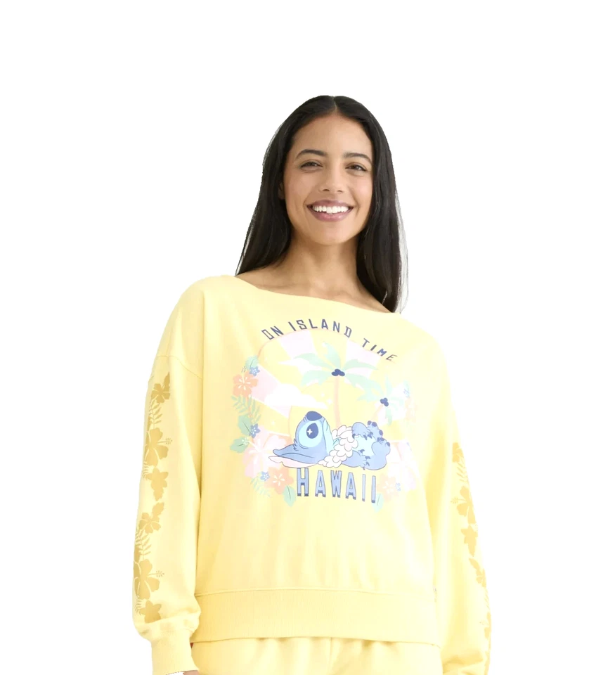 Sudadera pulóver de felpa francesa gráfica XL de Disney Lilo & Stitch para mujer Foto 3 de 4