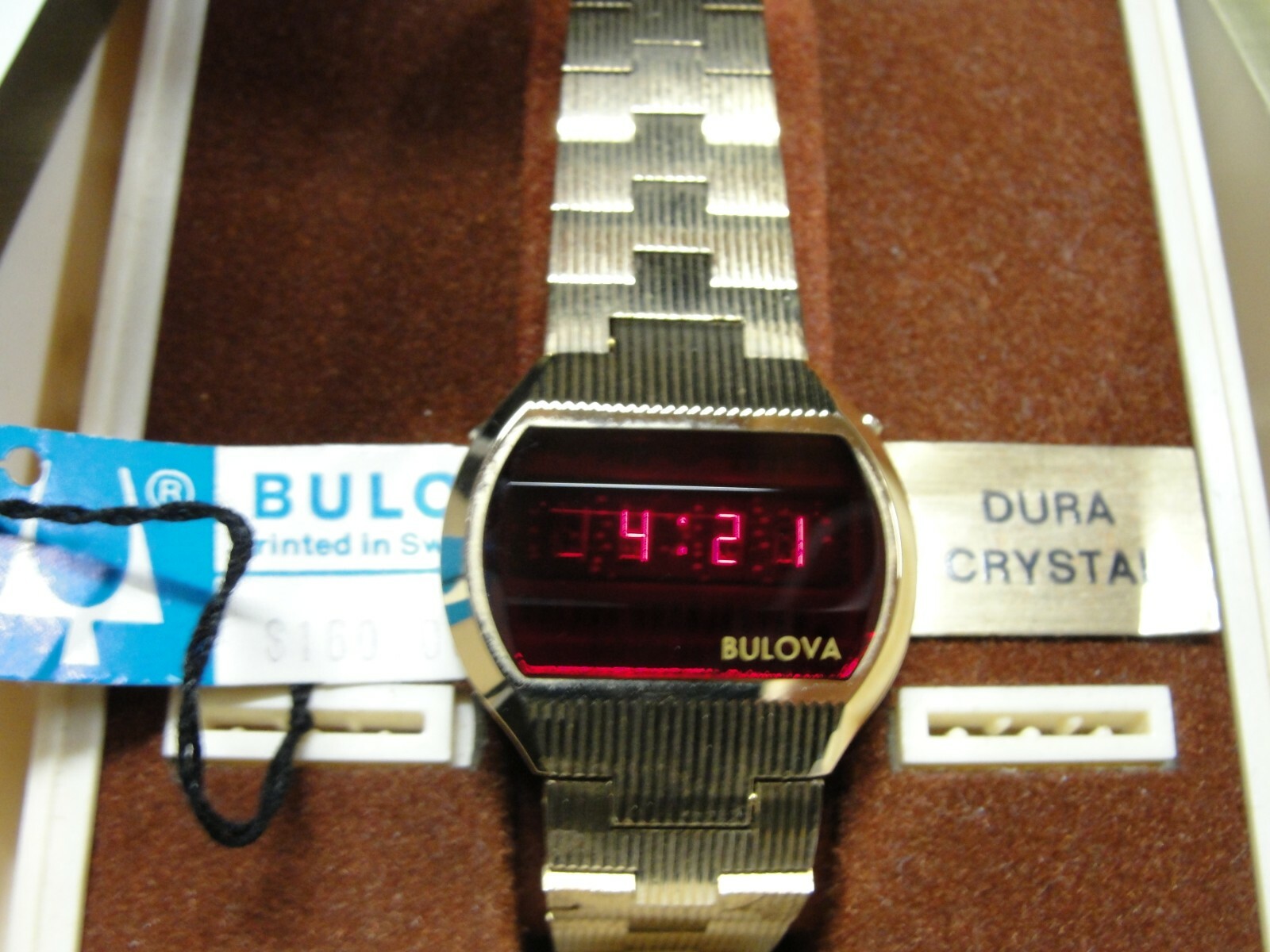 BULOVA RED LED QUARTZ WATCH - DURA CRYSTAL NOS | eBay