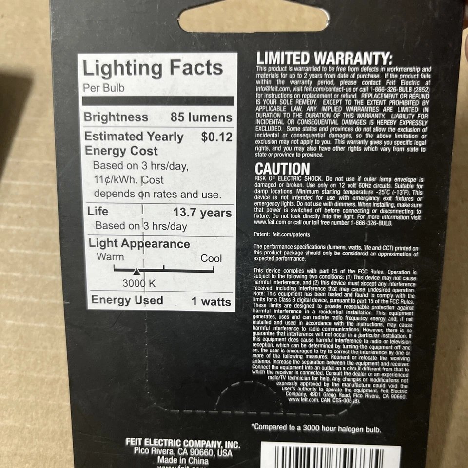 Feit LVG410/LED/HDRP 12v MR11 LED Landscape G4 10w Replacement(2pk) - Image 3 of 3