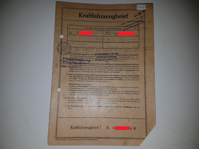 Fahrzeugbrief KFZ Brief 1970 Mercedes W115 KOMBI ex-Sanka f.Sammler Tüv Sammlung