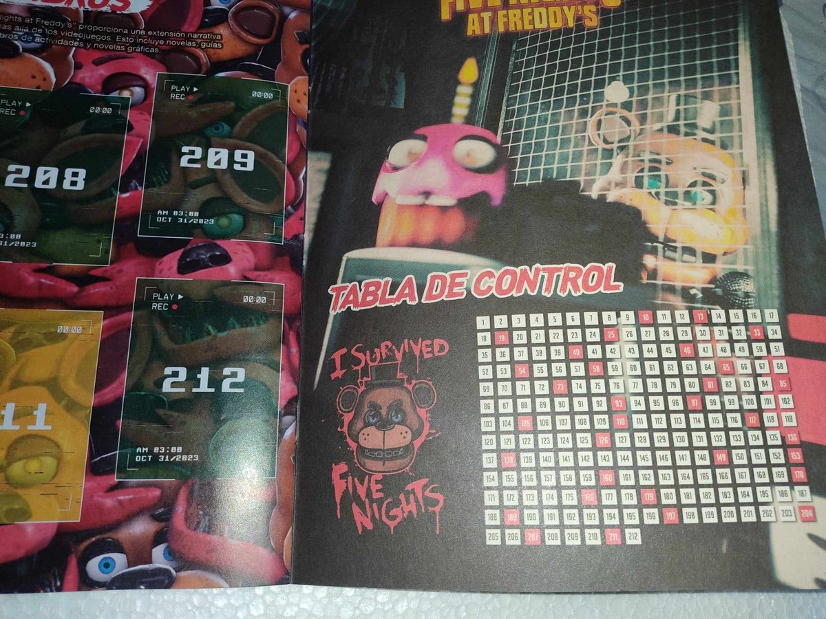 ALBUM FIVE NIGHT AT FREDDY 3R + 50 SOBRES + ADICIONALES