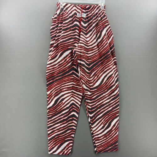 Vintage Zubaz Pants Mens XS Red Plaid Tapered Baggy Retro Casual Zebra Red  White