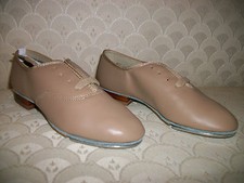 Capezio TeleTone Jazz Tap Shoe Adult White Tan 354 New In Box