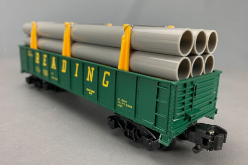 S Gauge American Flyer 6-48526 Reading Gondola w/Pipe Load NIB! S0120 - Picture 1 of 9