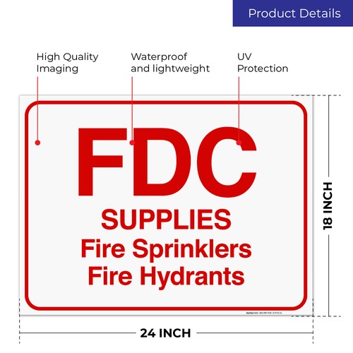 Fdc Supplies Sign, Fire Safety Sign, - Picture 51 of 88