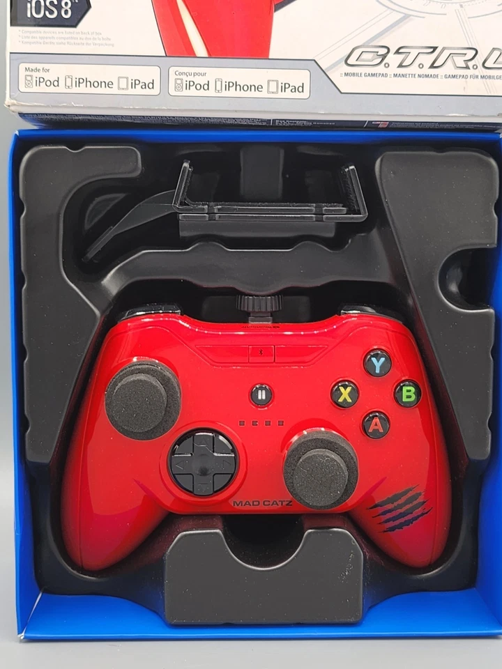 MAD CATZ C.T.R.L. Мобильный геймпад контроллер для iPhone iPod iPad w коробка красный - Изображение 3 из 3